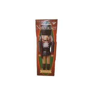 Timeless Treasures 15" Nutcracker Wooden Vintage like Toys w rifle